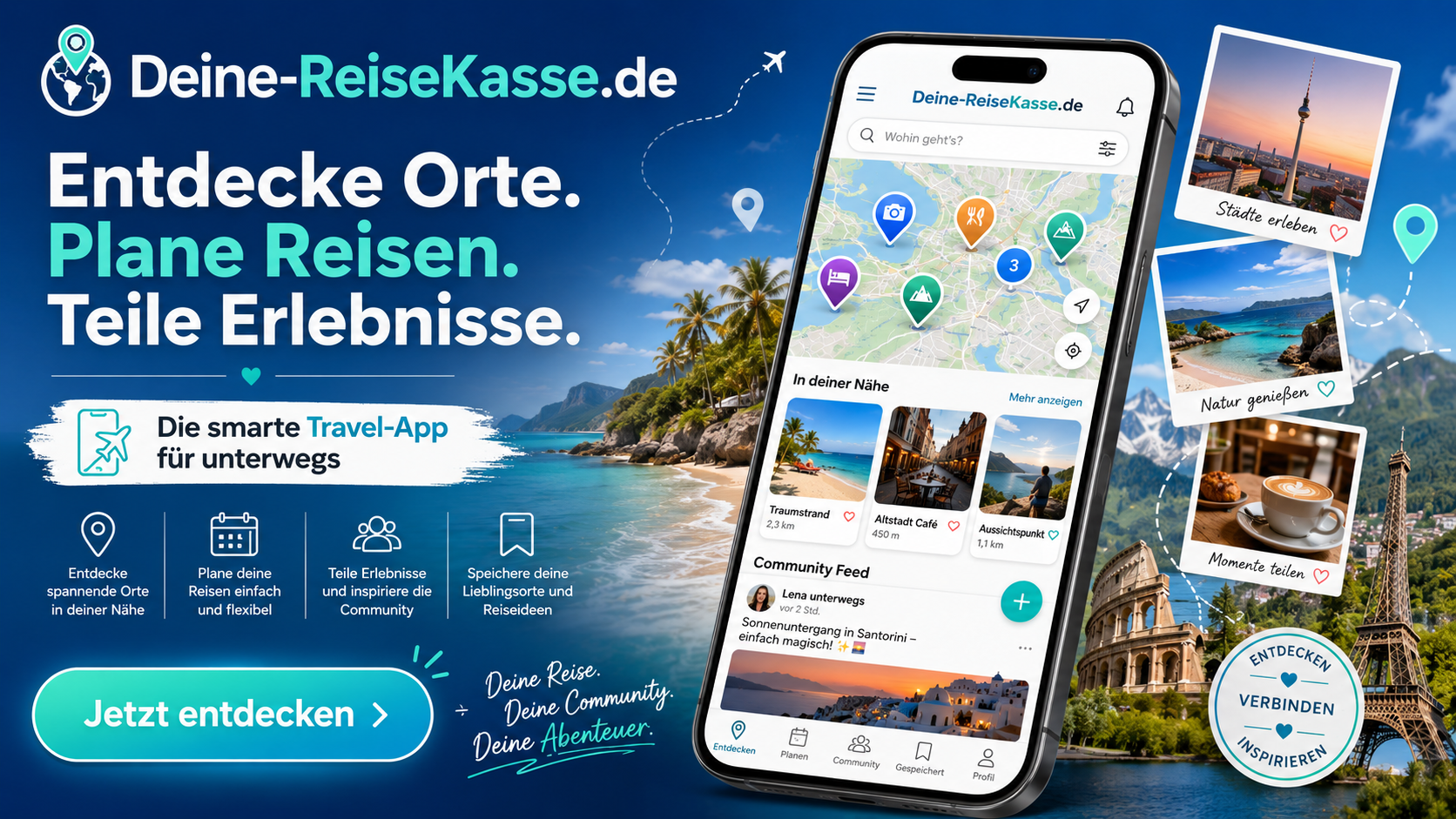 Deine-ReiseKasse.de – Entdecke Orte, plane Reisen und teile Erlebnisse